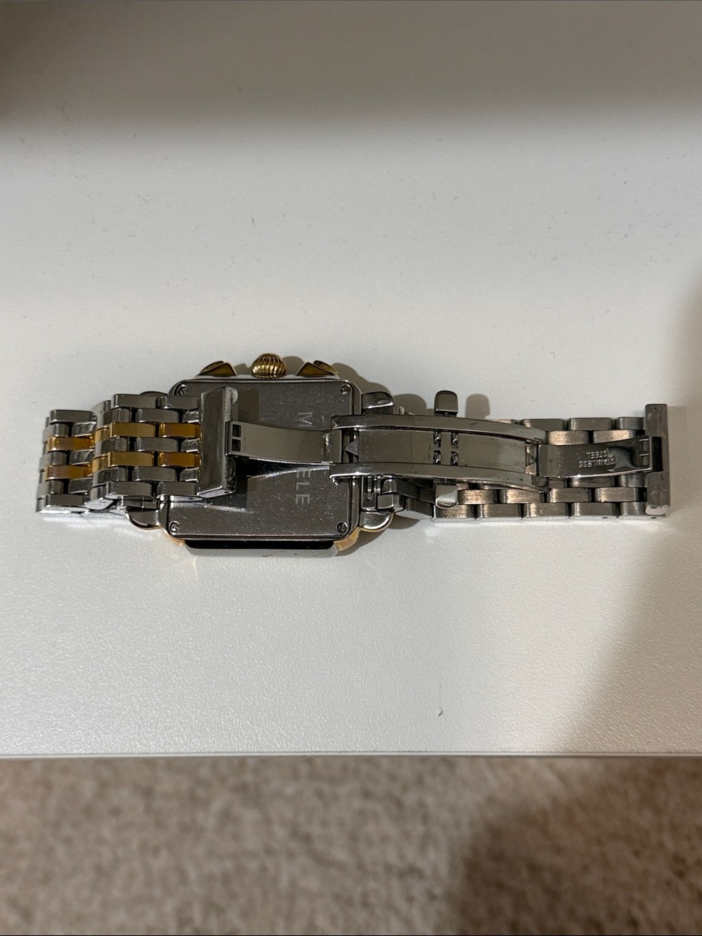 Michele Two Tone Chronograph Diamond Watch - Picture 4 of 9
